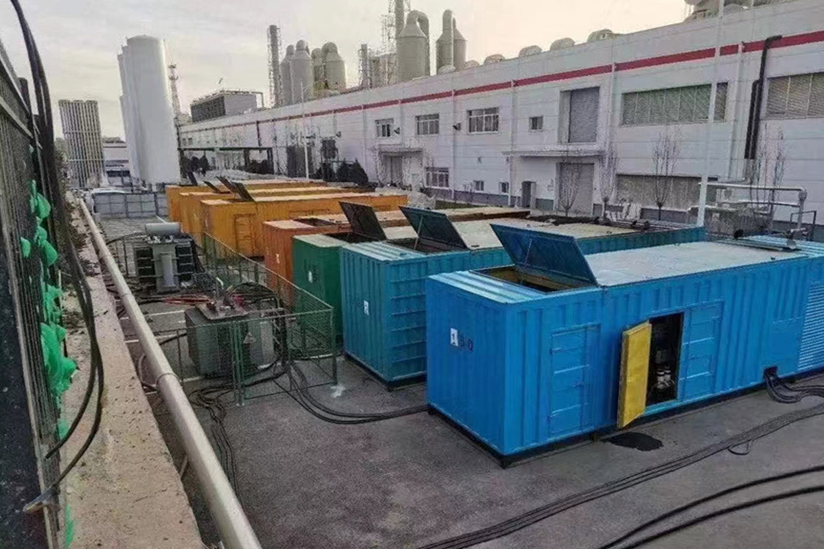 乌马河发电机租赁施工现场